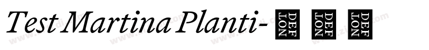 Test Martina Planti字体转换